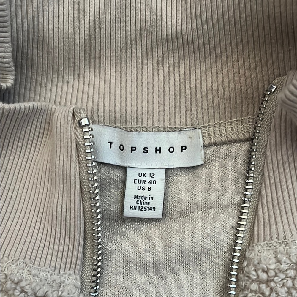 Cozy Beige Quarter-Zip Sweater - Picture 2 of 10